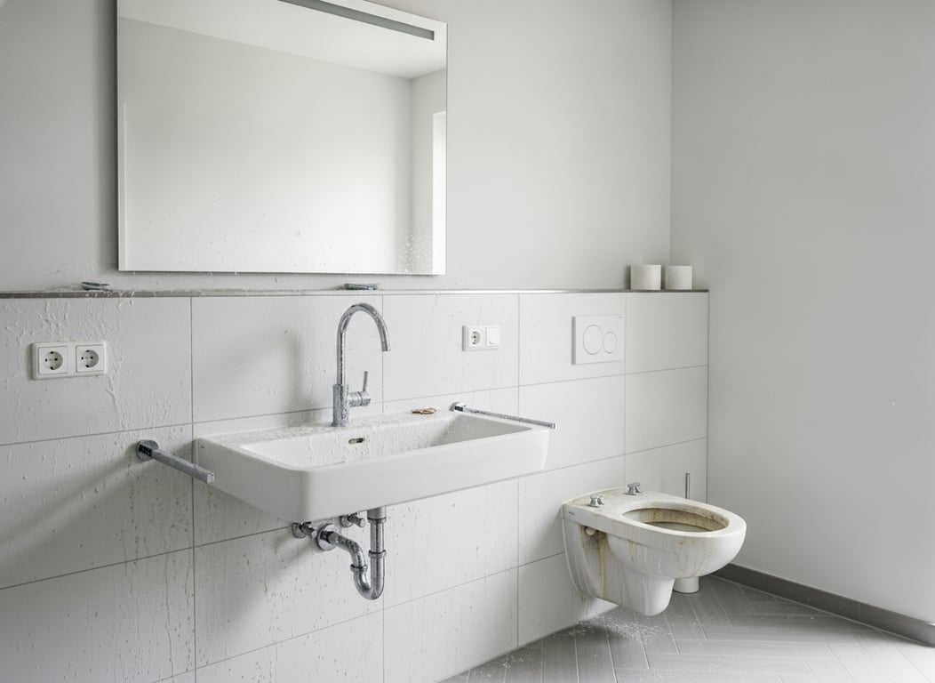 Sanitärbereich nach einer Notlage – vorher, in Gelsenkirchen