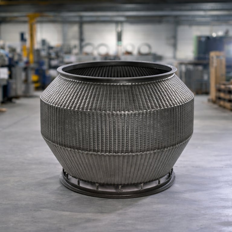 Zentrifugenkorb für höchste Belastung Edelstahl V4A - hochbelastbare Gewebeeinsätze für Industriebeschichtung, Made in Germany Spitzen-Qualität Franz Klotz