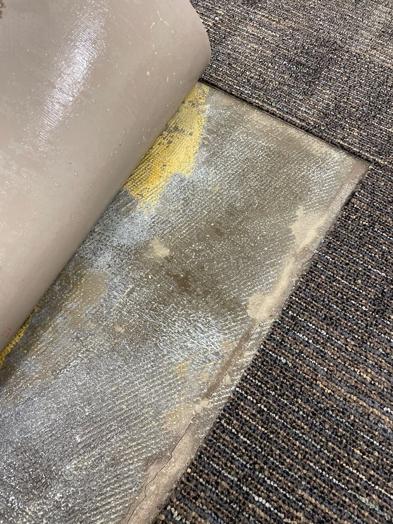 Close up of water damage