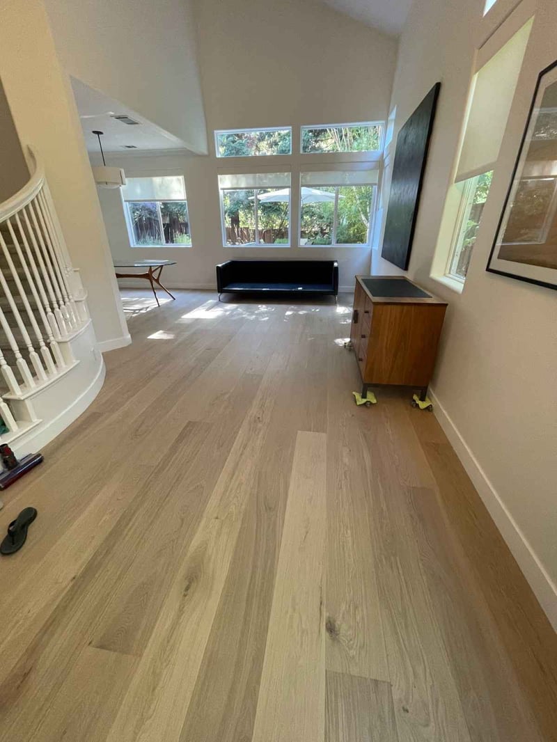 Engineered wood flooring in a modern East Bay home