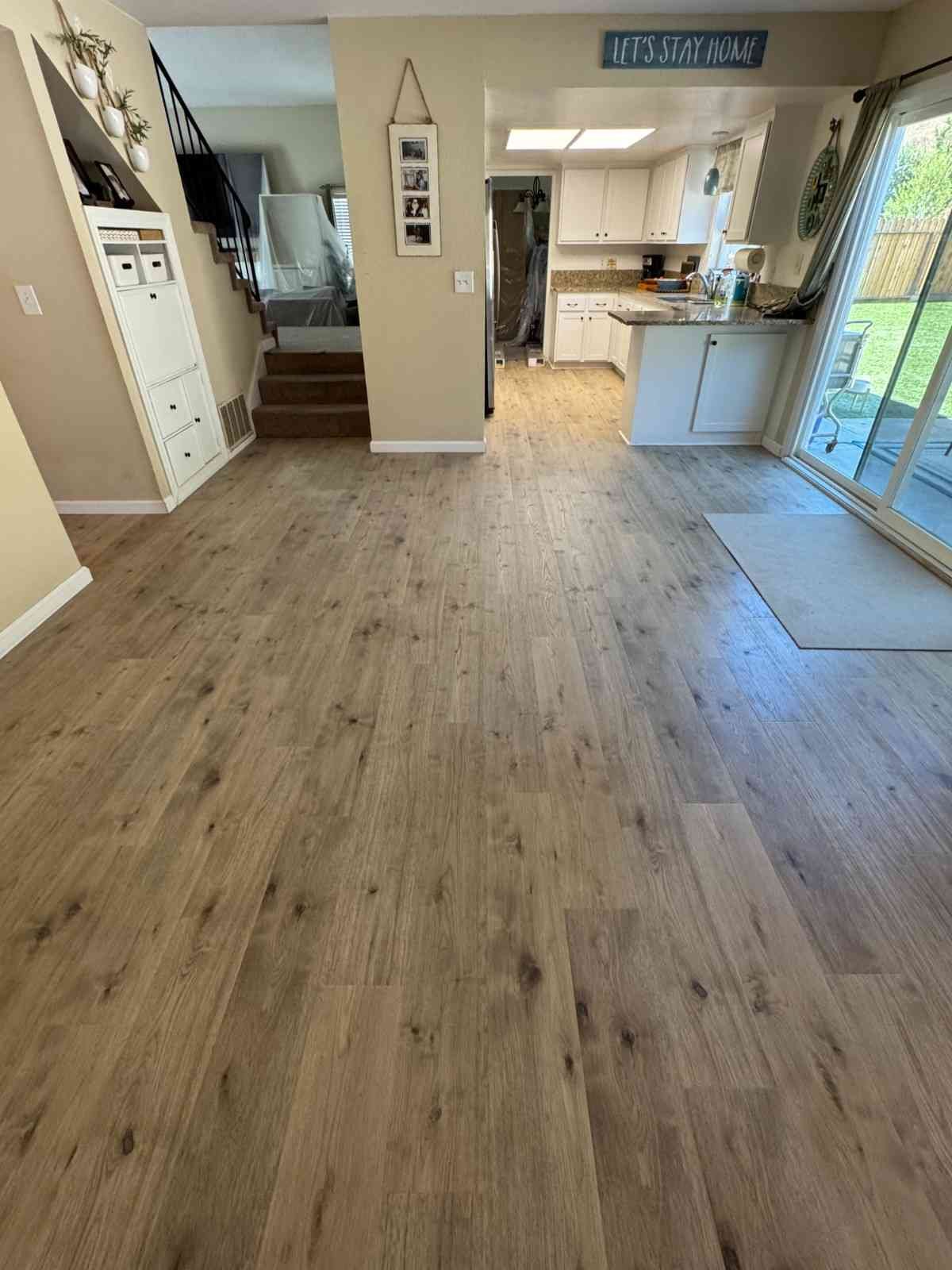 Laminate flooring installation