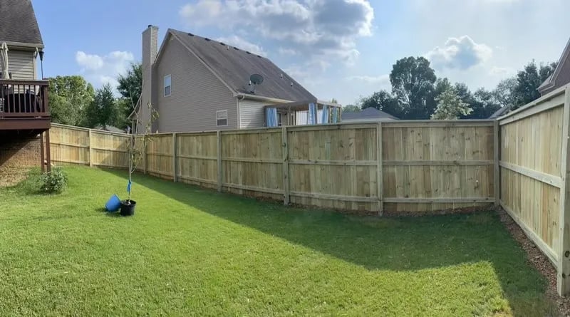 Custom wood fence