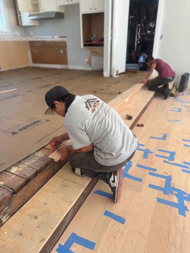 Warm hardwood floor in a modern home