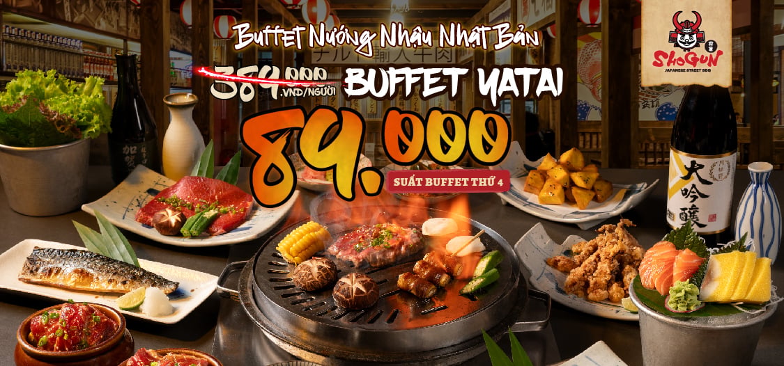 Deal khủng mua buffet Shogun chỉ với giá 89K