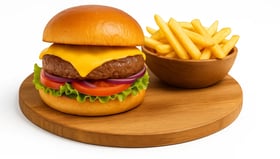 Vegatarische burger menu