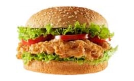 Fried chicken burger