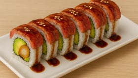 Softshell flamed carpaccio