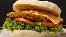 Veggie cheese chicken burger