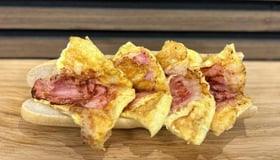 Baguette omelette bacon