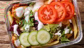 Rijst kapsalon kipdöner middel