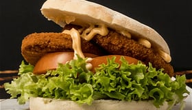Veggie chicken burger