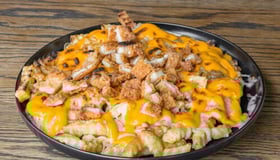 Cheese fries krokante kipstukjes