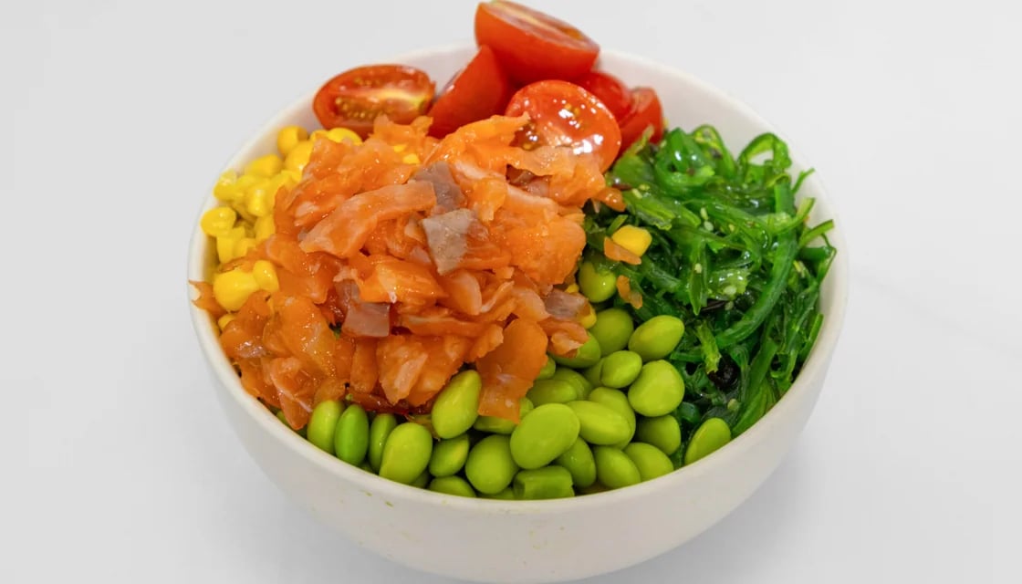 Pokebowl baked zalm