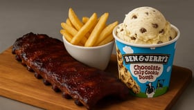 Spareribs menu, 2 ribs combi meal
