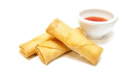 Mini loempia's met saus