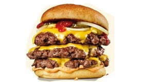 Triple smash burger