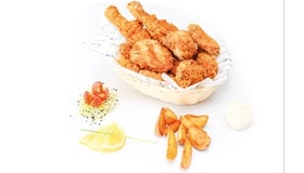 Halve gefrituurde kip menu (4 delen)وجبة نصف بروستيد