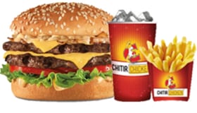 Dubbele beefburger Menu