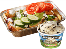 Grote kapsalon döner kebab met Ben & Jerry's 100ml