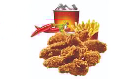 10. Hot wings 6st. Menu