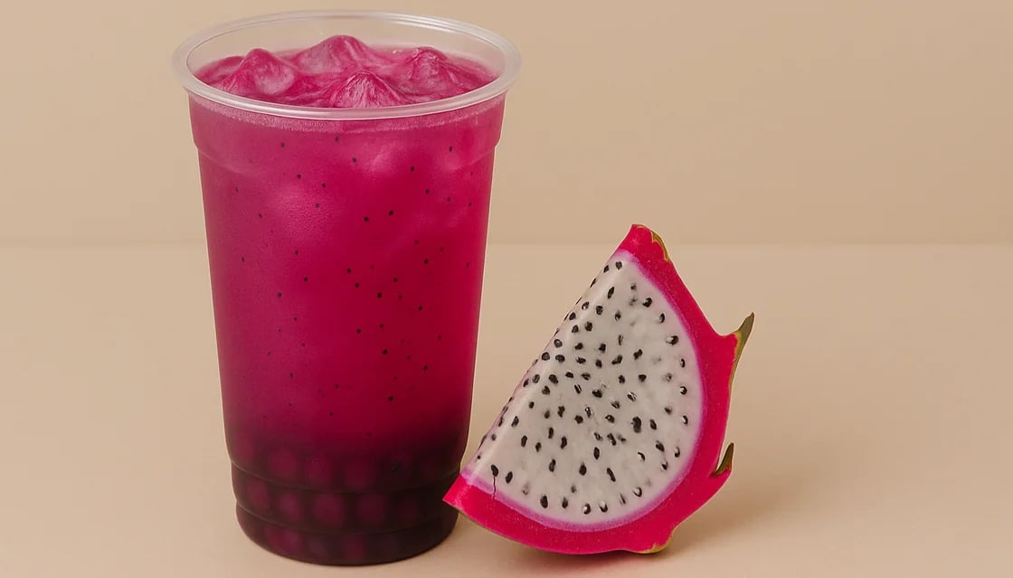 Bubble tea drakenfruit
