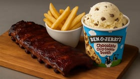 Spareribs menu, 1 rib combi meal