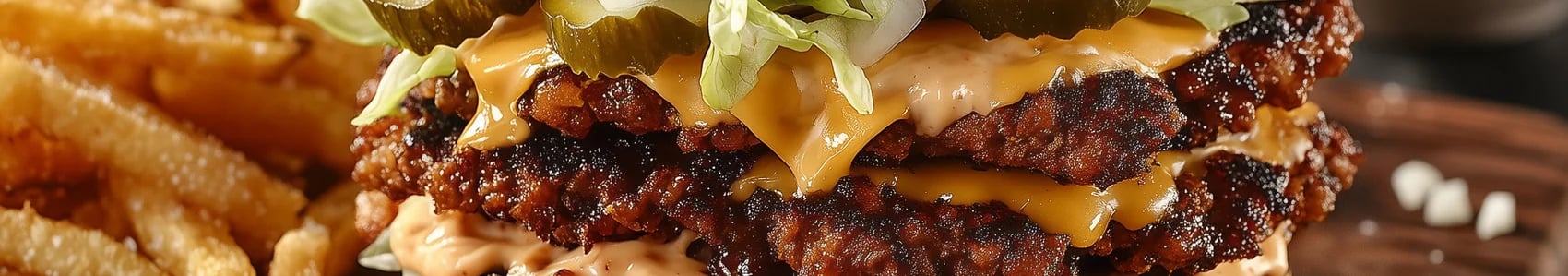 Smashed burger menu