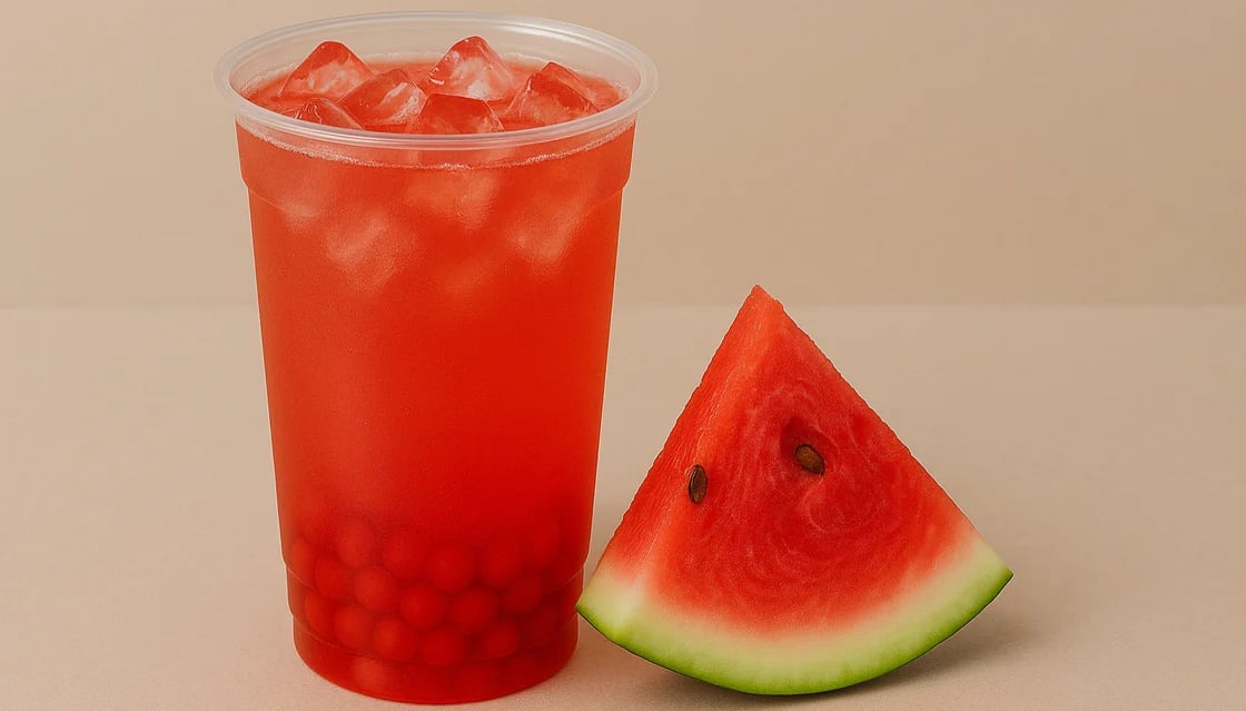 Bubble tea watermeloen