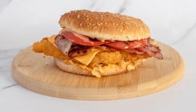 Bacon chicken burger