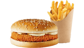 Kroketburger met friet