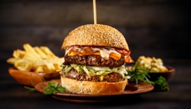 Vegatarische burger menu