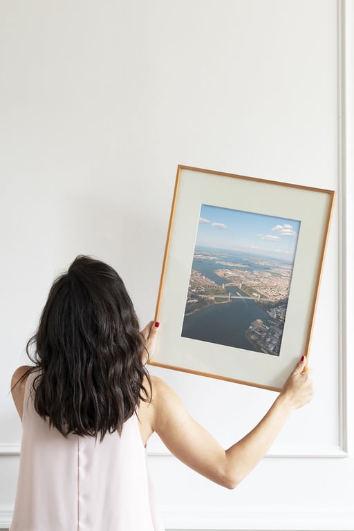 NYC The Hudson River Cityscape Wall Art Print