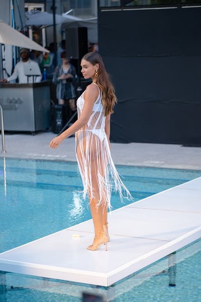 Swimwear Shoot White Crochet Fringe Cover-Up