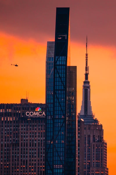Modern NYC Skyscrapers Art Billionaires Row Luxury Cityscape