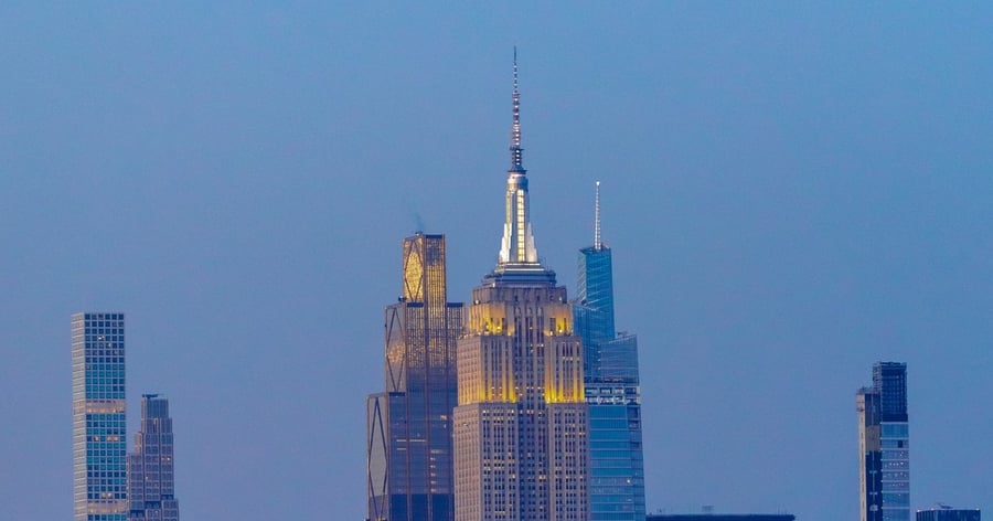 New York City From Exchange Place Sunset