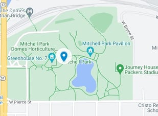 Map of Mitchell Park showing locations and features.