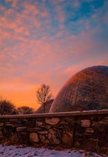 Sunset over domes