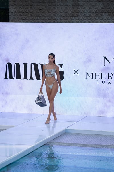 Runway Swimwear White Eyelet Two-Piece Set