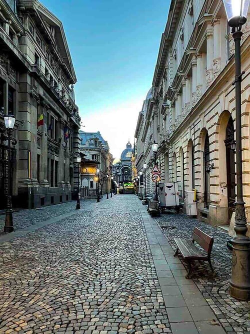 bucharest old city street