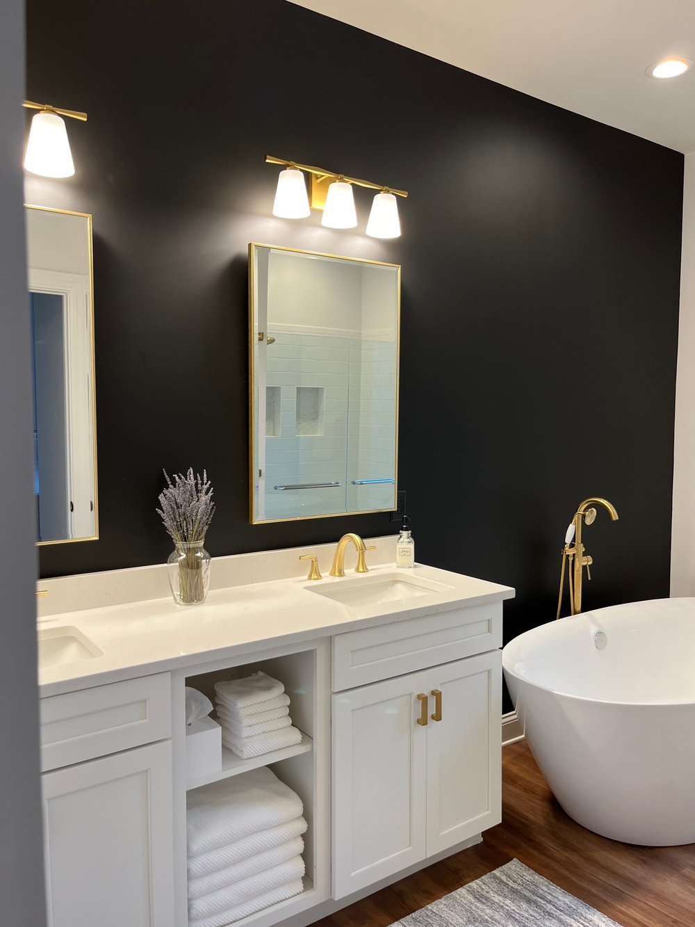 Bathroom 1 featuring beautfiul stand alone tub.