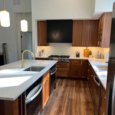 alternative view of kitchen featuring stainless steel appliances