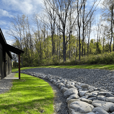 west side exterior of the property