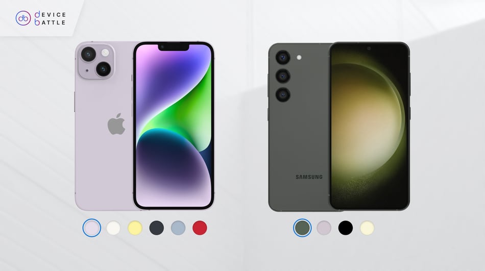 Samsung S23 vs iPhone 14 Design Comparison