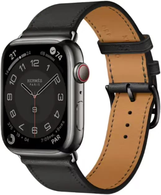 Apple Watch Series 8 41mm Hermes Schwarz Edelstahl