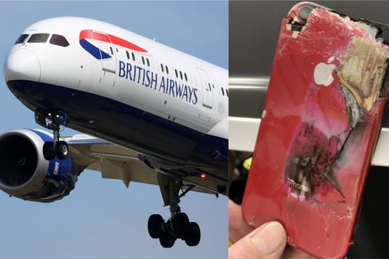 SMARTPHONE PEGA FOGO EM VOO DA BRITISH AIRWAYS A TRIPULAÇÃO AGE RAPIDAMENTE COM EXTINTOR E GARANTE A SEGURANÇA DE TODOS