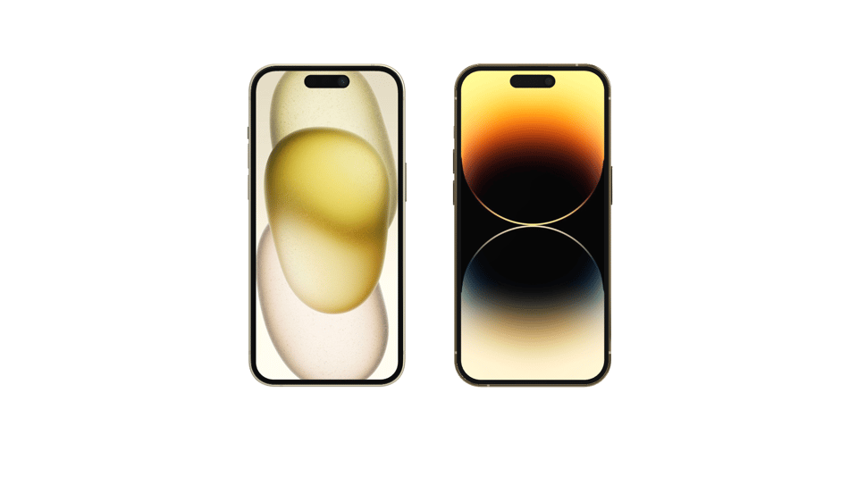 Iphone 15 and Iphone 14 Pro display comparison