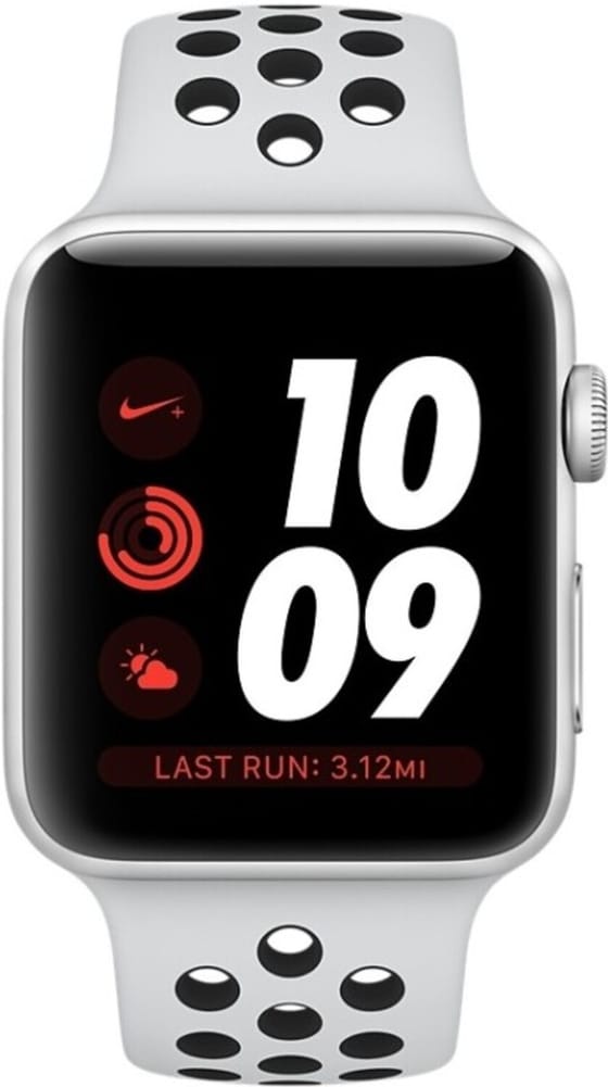 Apple Watch Series 3 NikePlus 38mm Platin/Schwarz