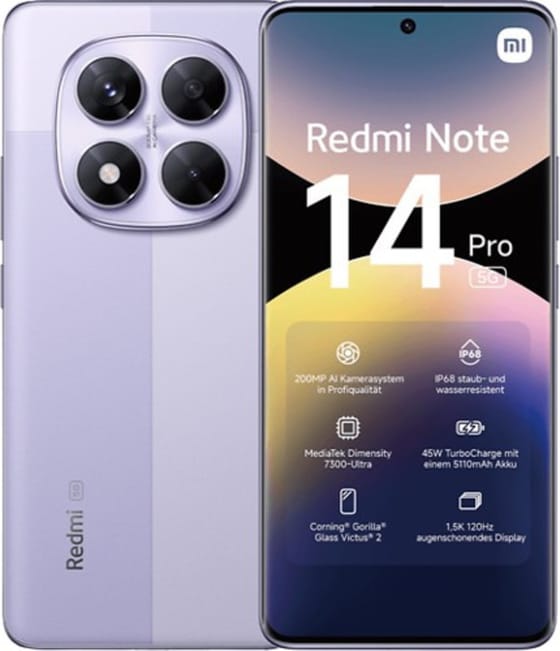 Xiaomi Redmi Note 14 Pro 5G LavendelLila