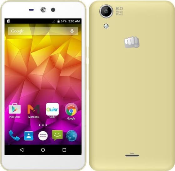 Micromax Q345 Canvas Selfie Lens Champán