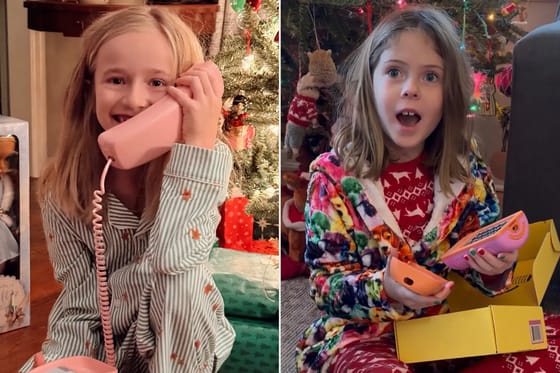 Niña de ocho años se vuelve viral tras recibir un teléfono fijo rosa de princesa para Navidad en lugar de un smartphone y desata un debate sobre alternativas tecnológicas para niños, familias y escuelas